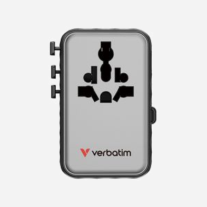 Verbatim Chargeur Secteur Universel 30191 : 2x USB-C Power Delivery 3.1 (100W), 2x USB 2.0, Charge Rapide, GaN, 100-250V, PPS, Câble 0.63m, Noir - Miniature 2