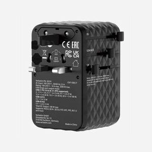 Verbatim Chargeur Secteur Universel 30191 : 2x USB-C Power Delivery 3.1 (100W), 2x USB 2.0, Charge Rapide, GaN, 100-250V, PPS, Câble 0.63m, Noir - Miniature 5