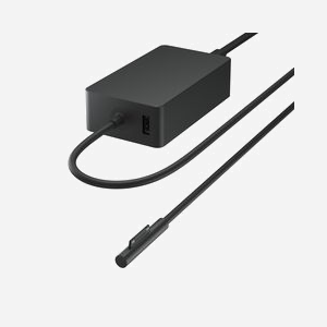 Microsoft Surface Alimentation Secteur 127W (15V/8A) Noir - Port USB 2.0 - Câble 1.4m - Pour Surface Book/Laptop/Pro/Go
