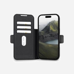 dbramante1928 Oslo Pro Folio Porte Carte Noir pour iPhone 17 Pro - Simili-Cuir, 6.7", Compatible MagSafe, 3 Compartiments Cartes, Fermeture Magnétique - Miniature 2
