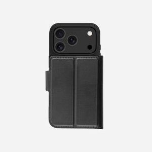 dbramante1928 Oslo Pro Folio Porte Carte Noir pour iPhone 17 Pro - Simili-Cuir, 6.7", Compatible MagSafe, 3 Compartiments Cartes, Fermeture Magnétique - Miniature 3