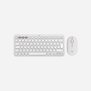 Logitech Pebble 2 Combo 920-012240 : Clavier QWERTY sans fil Bluetooth/RF 2.4GHz & Souris optique 4000 DPI pour Windows, macOS, ChromeOS, Android, iOS, iPadOS - Miniature 1