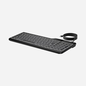 HP Clavier Filaire USB Type-C 7N7C1AA#ABB, QWERTY Anglais, Rétroéclairé, Membrane, 10M frappes, Compatible Windows/macOS/ChromeOS - Miniature 2