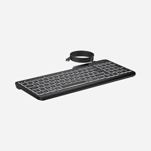HP Clavier Filaire USB Type-C 7N7C1AA#ABB, QWERTY Anglais, Rétroéclairé, Membrane, 10M frappes, Compatible Windows/macOS/ChromeOS - Miniature 3