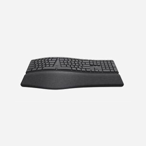 Clavier Ergonomique Sans Fil Trust Keyra, QWERTY US Intl, RF 2.4GHz + Bluetooth, 111 touches, repose-poignets, piles AA, Windows/macOS/Android/iOS/ChromeOS - Miniature 3