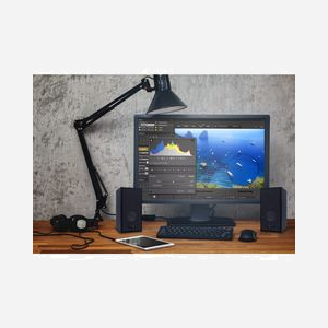 Techly ICC-SP-320WTY Enceintes 2.0, 6W RMS, 90-20000Hz, 4 Ohm, Connexion filaire USB Type-A & 3.5mm, Bois/Plastique, Noir - Miniature 3