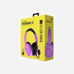 Casque Gaming HATOR Phoenix 2 Wireless Violet - Audio 10-44000Hz, Bluetooth 5.4, Micro amovible, Réduction de bruit Active, Batterie 45h, USB Type-C