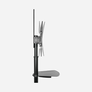 Support d'écran Fellowes 100136877 Autonome Sol 70" (177.8cm) Max. 50kg Inclinaison 10-20° Rotation 180° Noir avec Gestion des câbles et Roues verrouillables. - Miniature 4