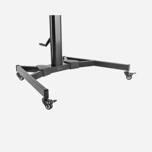 Support d'écran Fellowes 100136877 Autonome Sol 70" (177.8cm) Max. 50kg Inclinaison 10-20° Rotation 180° Noir avec Gestion des câbles et Roues verrouillables. - Miniature 5