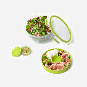 EMSA N1071300 : Lot de 3 Boîtes Rondes 2.6L (209x218x127.2mm) Polypropylène/TPE Vert/Transparent, Compatible Lave-Vaisselle/Micro-Ondes/Congélateur - Miniature 2