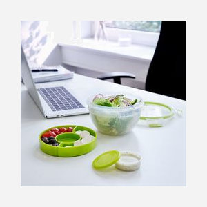 EMSA N1071300 : Lot de 3 Boîtes Rondes 2.6L (209x218x127.2mm) Polypropylène/TPE Vert/Transparent, Compatible Lave-Vaisselle/Micro-Ondes/Congélateur - Miniature 3