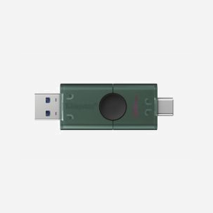 Kingston Technology DataTraveler Duo 128Go USB 3.2 Gen 1 Type-A/Type-C, boîtier noir/vert, compatible Windows/macOS/Linux/Chrome OS - Miniature 2