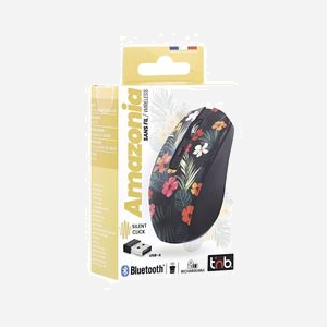 T'nB MWXAMAZO Souris Ambidextre Noire 1600 DPI Bluetooth + USB Type-A, 6 Boutons Programmables, Scroll Anneau, Batterie 500mAh, Compatible Windows/macOS - Miniature 3