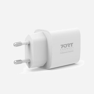 Chargeur Secteur USB-C Port Designs 900031EU - Power Delivery 20W - 1 Port USB-C - 5V/3A, 9V/2.22A, 12V/1.67A - Protections Surtension/Surintensité/Surchauffe - Miniature 3