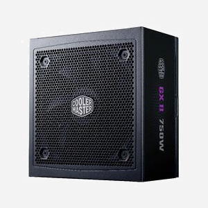 Alimentation Cooler Master GX II Gold 750W ATX3.1 80 PLUS Gold 24-pin ATX avec câbles modulaires et ventilateur 120mm pour PC de bureau
