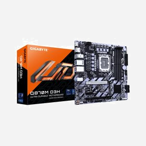 GIGABYTE Q870M-D3H - Carte mère micro ATX, Intel LGA1851, DDR5 jusqu'à 9066MHz, M.2 PCIe 4.0, SATA III, Realtek ALC897, Gigabit Ethernet, Windows 10/11
