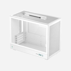 DeepCool CH160 PLUS WH Boîtier PC SFF Blanc, Micro ATX/Mini-ITX, Baies 3.5"/2.5", USB 3.2 Gen1/Gen2 Type-A/C, Vent. 120/140mm, Refroidissement liquide 120/240mm