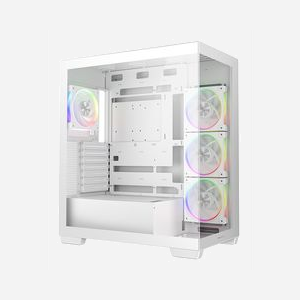 Boîtier PC DeepCool CG580 4F V2 Blanc - Midi Tower ATX/microATX/ITX - 3x 120mm latéraux, 1x 120mm arrière - USB 3.2 Gen 1/Gen 2 Type-A/Type-C - Acier SGCC/ABS/Verre Trempé - Miniature 2