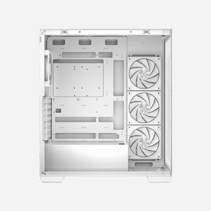 Boîtier PC DeepCool CG580 4F V2 Blanc - Midi Tower ATX/microATX/ITX - 3x 120mm latéraux, 1x 120mm arrière - USB 3.2 Gen 1/Gen 2 Type-A/Type-C - Acier SGCC/ABS/Verre Trempé - Miniature 4
