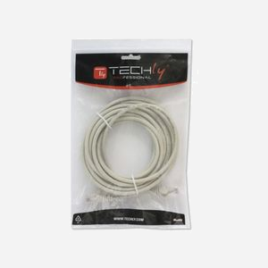Câble réseau Techly ICOC-CCA6U-005T Cat6 U/UTP (UTP) 0,5 m RJ-45 mâle/mâle avec contacts dorés et gainage gris pour connexions Ethernet Gigabit - Miniature 2
