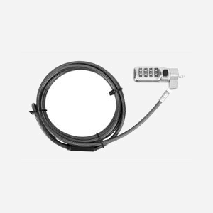 Targus ASP71GL - Câble de sécurité pour ordinateur portable, verrouillage à combinaison, câble acier galvanisé 1.9m, emplacement Kensington, noir.