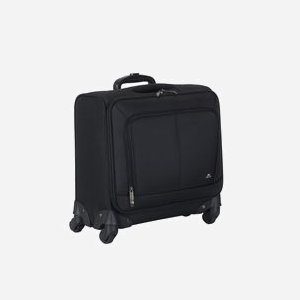 Rivacase 8481 Valise à Roulettes Noire pour PC Portable 15.6" - Polyester, 420x460x250mm, Résistante aux Chocs et à l'Eau, Poches Document/Fermeture - Miniature 2