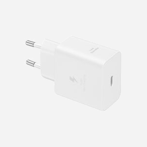 Chargeur Secteur Samsung EP-T4511NWEGEU 45W USB-C Power Delivery 3.0 Super Fast Charging 2.0, Blanc, 100-240V, 3A (5V), Dimensions 43.5x28x81.8mm