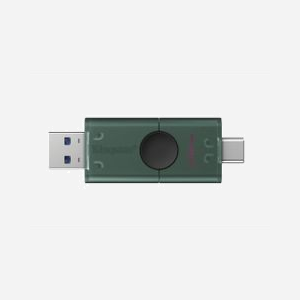 Kingston DataTraveler Duo 256GB USB 3.2 Gen 1 Type-A/Type-C, Compatible Windows, macOS, Linux, Chrome OS, Dimensions 64x21.2x10.4mm, Noir/Vert - Miniature 2