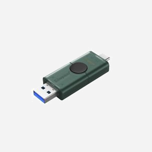 Kingston DataTraveler Duo 256GB USB 3.2 Gen 1 Type-A/Type-C, Compatible Windows, macOS, Linux, Chrome OS, Dimensions 64x21.2x10.4mm, Noir/Vert - Miniature 3