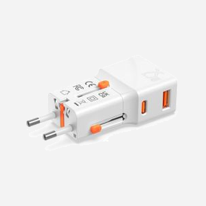 4smarts Chargeur Secteur Universel 25W Power Delivery 3.0/PPS, USB-C, Quick Charge 3.0, 5-12V, FCP, Prises AU/EU/UK/US, Blanc/Orange - Miniature 3