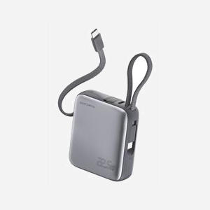 4smarts Powerbank 541625 10000mAh LiPo, 3 Ports USB-C, Power Delivery 3.0, PPS, Quick Charge 3.0, SuperCharge, Adaptive Fast Charging, FCP, LCD, Gris - Miniature 1