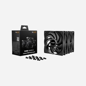 be quiet! Pure Wings 3 120mm PWM High-Speed Triple Pack (BL140) - Ventilateur 120mm, 2100 tr/min, 30.9 dB, 59.6 CFM, Palier lisse, MTTF 80000h - Miniature 3