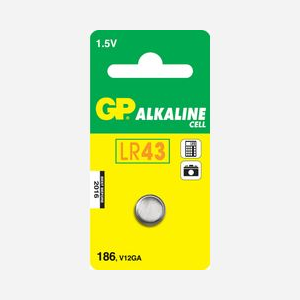 GP Batteries Pile Bouton Alcaline 1.5V 050186C1 - Dimensions 11.6mm x 4.2mm - Batterie à Usage Unique - Conditionnement Blister (1 Pièce) - Miniature 1