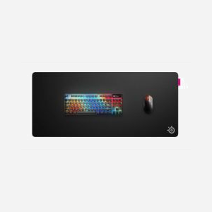 Tapis de souris gaming Steelseries 63431, 900x400x3.5mm, Noir Monochromatique, mousse/Néoprène/Nylon, Base Antidérapante, Rebords Cousus, Taille XL - Miniature 4
