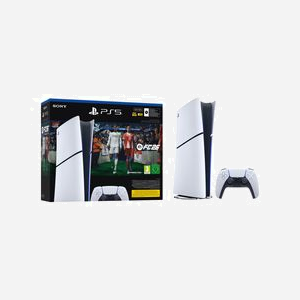 Console Sony PlayStation 5 Digital Edition 825 Go SSD Wi-Fi 6 (802.11ax) 8K Ultra HD avec EA Sports FC 26, noir et blanc - Miniature 2