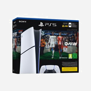 Console Sony PlayStation 5 Digital Edition 825 Go SSD Wi-Fi 6 (802.11ax) 8K Ultra HD avec EA Sports FC 26, noir et blanc - Miniature 3