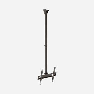 Support plafond InLine 23149A pour écrans 32"-55" (81-140cm), VESA 200x100 à 400x400, charge max. 50kg, inclinaison 0-15°, hauteur ajustable 1050-1560mm, noir