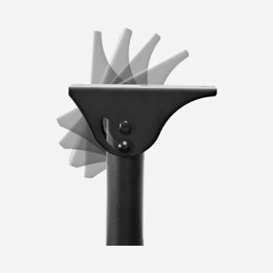 Support plafond InLine 23149A pour écrans 32"-55" (81-140cm), VESA 200x100 à 400x400, charge max. 50kg, inclinaison 0-15°, hauteur ajustable 1050-1560mm, noir - Miniature 3