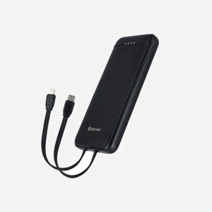 TOTOLINK PQCA-10320 Power Bank 10000mAh Noir - 1x USB-A, 1x USB-C, Power Delivery 20W, Charge Rapide, incl. câbles Lightning & USB-C, 5V-12V/3A - Miniature 1