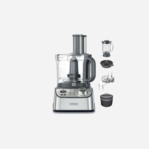 Robot de cuisine Kenwood FDM72.990SS, Bol 3L Inox, Blender 1.5L, Balances intégrées, 2 Vitesses, Pulse, Centrifugeuse 1.5L, Râpe, Fouet, 265x200x400mm