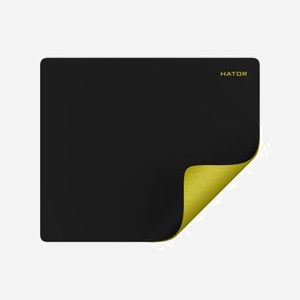 Tapis de Souris Gaming NOBO HTP-030 Tonn L Noir 500x420x4mm, Surface Tissu Hydrofuge, Base Caoutchouc Antidérapante, Rebords Cousus, Coloration Monochromatique - Miniature 2