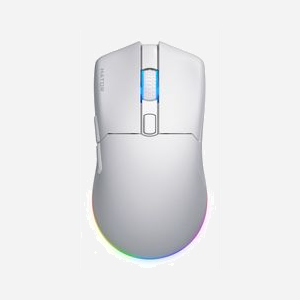 Nobo HTM631 Souris Gaming Ambidextre Wireless 2.4GHz/Bluetooth/USB Type-C, 12000 DPI Optique, 8 Boutons Programmables, Capteur PixArt PMW 3311, Blanc