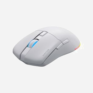 Nobo HTM631 Souris Gaming Ambidextre Wireless 2.4GHz/Bluetooth/USB Type-C, 12000 DPI Optique, 8 Boutons Programmables, Capteur PixArt PMW 3311, Blanc - Miniature 2