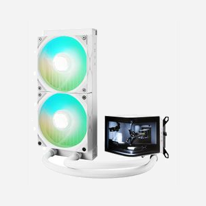 Kit de refroidissement liquide CPU Modecom Panorama ARGB 240 Blanc - Radiateur 279x120x30mm, 2x120mm ventilateurs FDB 500-1850 RPM, sockets Intel/AMD - Miniature 2