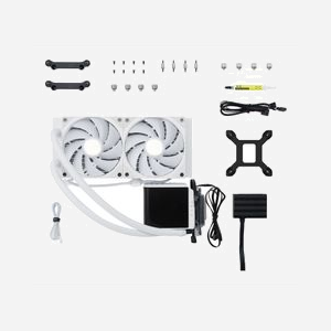 Kit de refroidissement liquide CPU Modecom Panorama ARGB 240 Blanc - Radiateur 279x120x30mm, 2x120mm ventilateurs FDB 500-1850 RPM, sockets Intel/AMD - Miniature 5