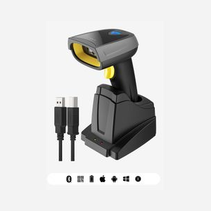 Inateck BCST-52 Lecteur Code Barre Portable 1D/2D Bluetooth/USB, Batterie 2000mAh, Lecture Codes Aztec, Datamatrix, QR, Compatible Windows/macOS/Linux - Miniature 1