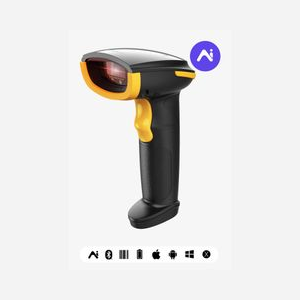 Inateck BCST-21-AI Lecteur Code Barre Portable 1D Laser, Bluetooth & USB, Batterie 2000mAh, ABS/PC/TPU, Compatible Windows/Android/Mac OS/iOS - Miniature 1