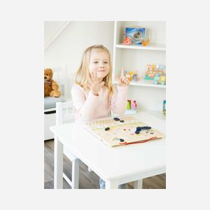 Horloge d'Apprentissage Wera Ref. 4637 - Calendrier et Horloge Bois FSC® 12/24h - Jours, Mois, Saisons - Multilingue (15 langues) - Dispositif de Suspension - Miniature 5