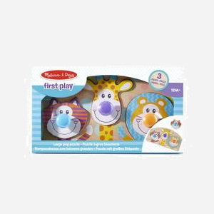 TRYX Puzzle Bois Safari MLD13439 : 4 Pièces, Animaux, Boutons Facilitant la Prise en Main, Multicolore, Dès 1 an, Usage Intérieur, Plateau Bois - Miniature 2