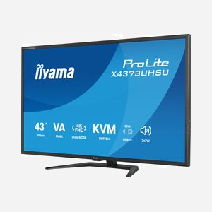 iiyama ProLite X4373UHSU-B2 écran 43" 4K UHD 3840x2160 VA 178° 450 cd/m² USB-C 95W KVM PIP/PBP Flicker-Free - Miniature 4